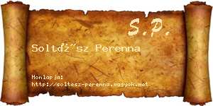 Soltész Perenna névjegykártya